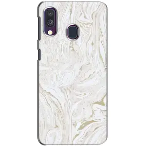Мраморний чехол на Samsung Galaxy A40 2019 (A405F) (VPrint) (Білий мрамор)