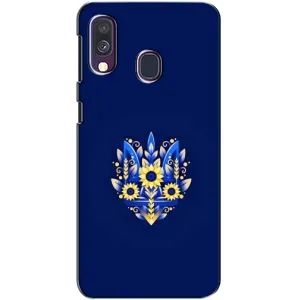 Чехлы для Samsung Galaxy A40 2019 (A405F)  Укр. Символика (AlphaPrint) (Цветочный Герб)