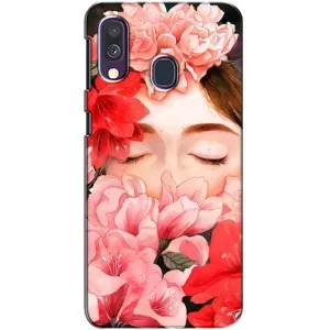 Чехлы (ART) Цветы на Samsung Galaxy A40 2019 (A405F) (VPrint) (Глаза в цветах)