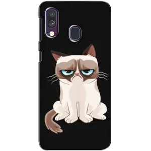 Чехол с принтом для Samsung Galaxy A40 2019 (A405F) (AlphaPrint) Модные коты (Грустный кот)