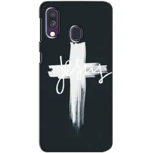 Чехол для Samsung Galaxy A40 2019 (A405F) (AlphaPrint) - (Христианские) (Иисус)
