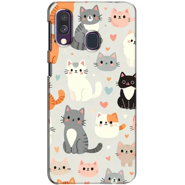 Чехол с принтом «Коллаж котов» для Samsung Galaxy A40 2019 (A405F)