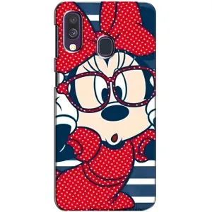 Эксклюзивный чехол для Samsung Galaxy A40 2019 (A405F) (AlphaPrint - Мультяшные) (Маус в очках)