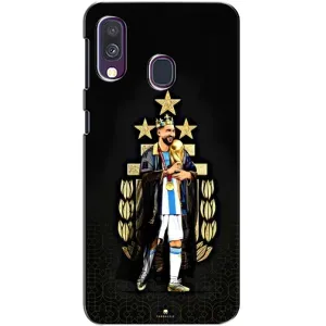 Чехлы для Samsung Galaxy A40 2019 (A405F) (Leo чемпион) (AlphaPrint) (Месси Король)