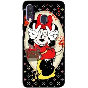 Чехол Disney Mouse Samsung Galaxy A40 2019 (A405F) (PREMIUMPrint) (Минни peace)