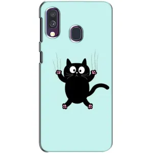 Чехол с принтом для Samsung Galaxy A40 2019 (A405F) (AlphaPrint) Модные коты (Падающий кот)