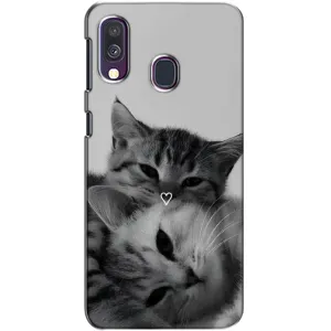 Чехол с рисунком кот на Samsung Galaxy A40 2019 (A405F) (Пара котов)