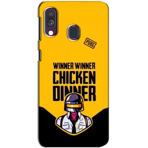Чехол PUBG для Самсунг А40 (2019) (AlphaPrint) (Pubg шлем)