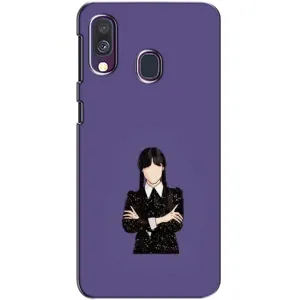 Чохли Венсдей на Samsung Galaxy A40 2019 (A405F) Уенсдей (AlphaPrint) (Венздей у чорному)