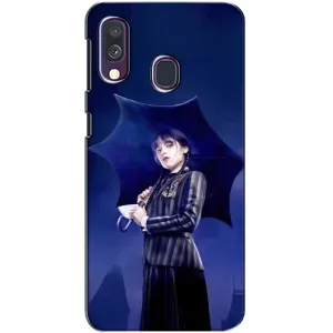 Чохли Венсдей на Samsung Galaxy A40 2019 (A405F) Уенсдей (AlphaPrint) (Венздей з парасолькою)