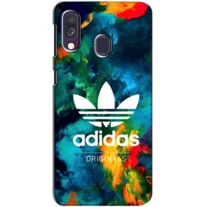 Чохли Адидас для Samsung Galaxy A40 2019 (A405F) (AlphaPrint) (Яскравий Адідас)