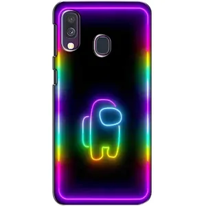 Чехол Амонг Ас для Samsung Galaxy A40 2019 (A405F) (AlphaPrint) (Яркий скин)