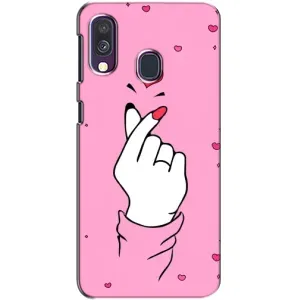 Чохол з принтом для Samsung Galaxy A40 2019 (A405F) (AlphaPrint - Знак сердечка)