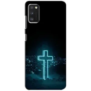 Чехол для Samsung Galaxy A41 (A415) (AlphaPrint) - (Христианские) (Крест и город)