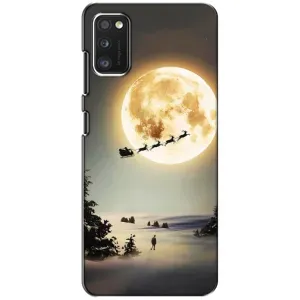Новогодние, Праздничные Чехлы для Samsung Galaxy A41 (A415) - 2024 год (Санта на луне)
