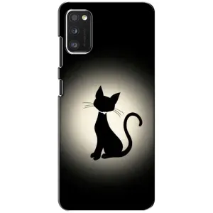 Чохол з принтом для Samsung Galaxy A41 (A415) (AlphaPrint) Модні коти (Силует котика)