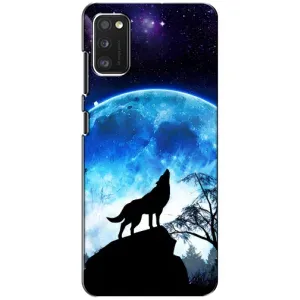 Захисні чохли для Самсунг Галаксі A41 (A415) (AlphaPrint) (ХІТ продаж) ВОВК (Вовк на місяць)