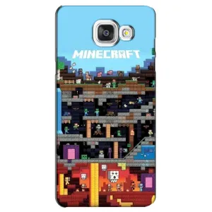 Чехол Майнкрафт на Samsung Galaxy A5 2016 / A5100 / A510F (AlphaPrint) Minecraft (фон Minecraft)