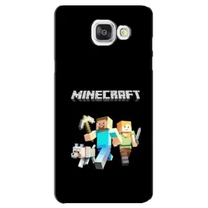 Чехол Майнкрафт на Samsung Galaxy A5 2016 / A5100 / A510F (AlphaPrint) Minecraft (герои Minecraft)