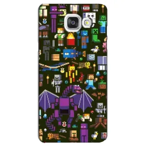 Чехол Майнкрафт на Samsung Galaxy A5 2016 / A5100 / A510F (AlphaPrint) Minecraft (Коллаж Майнкрафт)