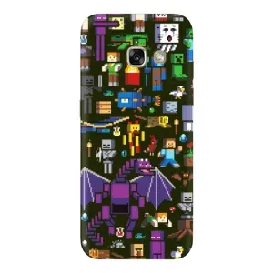 Чохол Майнкрафт на Samsung Galaxy A5 2017 / A520 / A520F (AlphaPrint) Minecraft (Колаж Майнкрафт)