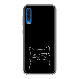 Чохол з малюнком кіт на Samsung Galaxy A50 2019 (A505F) (Байдужий кіт)