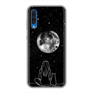 Чохол з малюнком кіт на Samsung Galaxy A50 2019 (A505F) (Дівчина з котом)