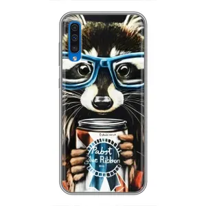 Чохол з принтом для Самсунг Галаксі А50 2019 (А505Ф) - (Прикольні) (AlphaPrint) (Єнот з банкою)