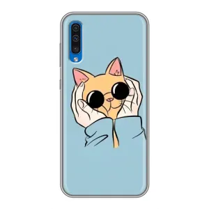 Чохол на Самсунг Галаксі А50 2019 (А505Ф) з Котиками (VPrint) (Котик в окулярах)