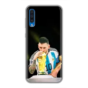 Чехлы для Samsung Galaxy A50 2019 (A505F) (Leo чемпион) (AlphaPrint) (Кубок Месси)
