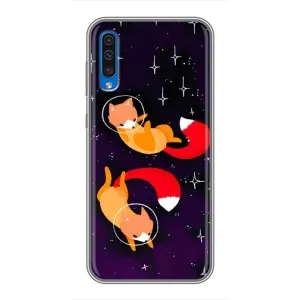 Чохли з картинкою Лисичка для Samsung Galaxy A50 2019 (A505F) (VPrint) (Лисички космонавти)