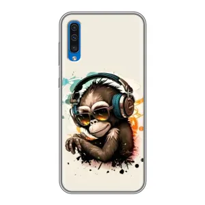 Чохол з Мавпами Samsung Galaxy A50 2019 (A505F) - (AlphaPrint) (Макака в навушниках)