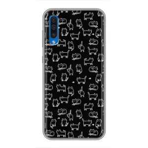 Чохол з принтом для Samsung Galaxy A50 2019 (A505F) (AlphaPrint) Модні коти (Маленькі котики)