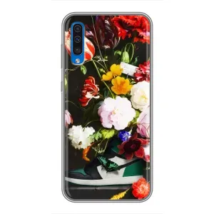 Бренднові Чохли для Samsung Galaxy A50 2019 (A505F) - (PREMIUMPrint) (Nike цветы)