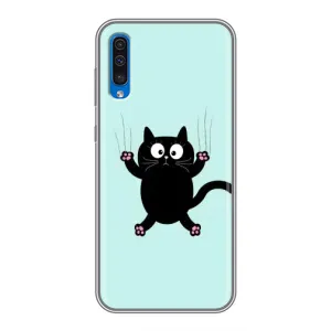 Чохол з принтом для Samsung Galaxy A50 2019 (A505F) (AlphaPrint) Модні коти (Падаючий кіт)