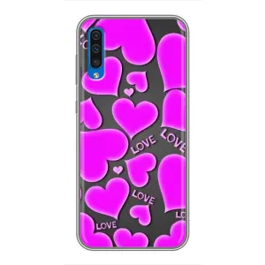 Чехлы для любимой на Самсунг Галаксі А50 2019 (А505Ф) (VPrint) (Pink hearts)