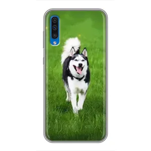 Чохол з Хаскі Samsung Galaxy A50 2019 (A505F) - (AlphaPrint) (Радісний Хаскі)