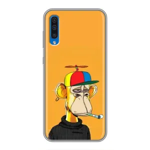 Чехлы с Обезьянами NFT для Samsung Galaxy A50 2019 (A505F) (AlphaPrint) (Скучающая Обезьяна NFT)