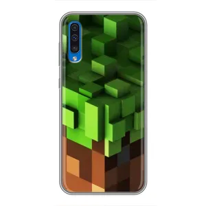 Чехол Майнкрафт на Samsung Galaxy A50 2019 (A505F) (AlphaPrint) Minecraft (текстура Майнкрафт)
