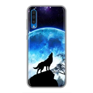 Захисні чохли для Самсунг Галаксі А50 2019 (А505Ф) (AlphaPrint) (ХІТ продаж) ВОВК (Вовк на місяць)