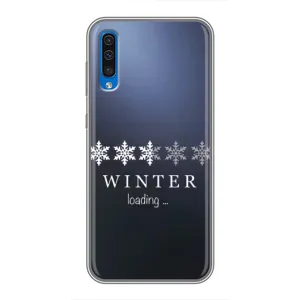 Зимні Чохли для Самсунг Галаксі А50 2019 (А505Ф) - прозорий фон (Winter loading)