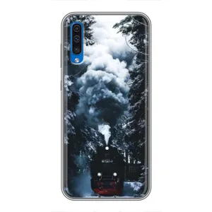 Новорічні, Святкові Чохли для Samsung Galaxy A50 2019 (A505F) - 2024 год (Зимовий потяг)