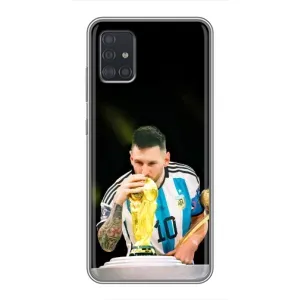 Чехлы для Samsung Galaxy A51 5G (A516) (Leo чемпион) (AlphaPrint) (Кубок Месси)