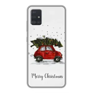 Різдвяні, Святкові Чохли для Samsung Galaxy A51 5G (A516) (Авто з ялинкою)