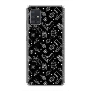 Новорічні, Святкові Чохли для Samsung Galaxy A51 5G (A516) - 2024 год (Новорічний фон)