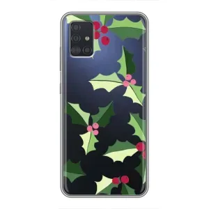 Зимні Чохли для Samsung Galaxy A51 5G (A516) - прозорий фон (Різдвяний фон)