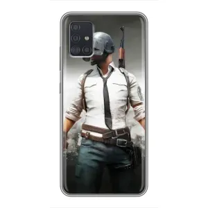Чехол PUBG для Самсунг А51 (AlphaPrint) (Пабг мен)
