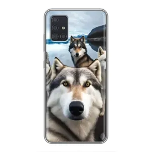 Чехол с Хаски для Samsung Galaxy A51 (A515) - (AlphaPrint) (Селфи ХАски)