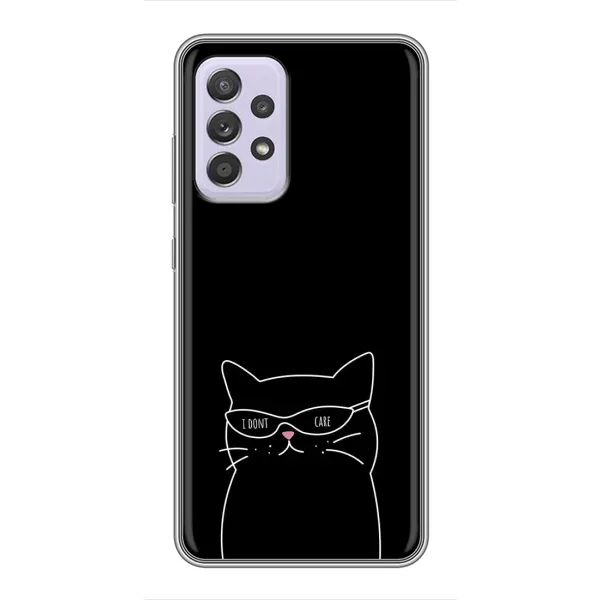 Чехол с принтом «Равнодушный кот» для Samsung Galaxy A52 5G (A526)