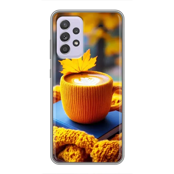 Чехол с принтом «Кофе на желтом пледе» для Samsung Galaxy A52 5G (A526)
